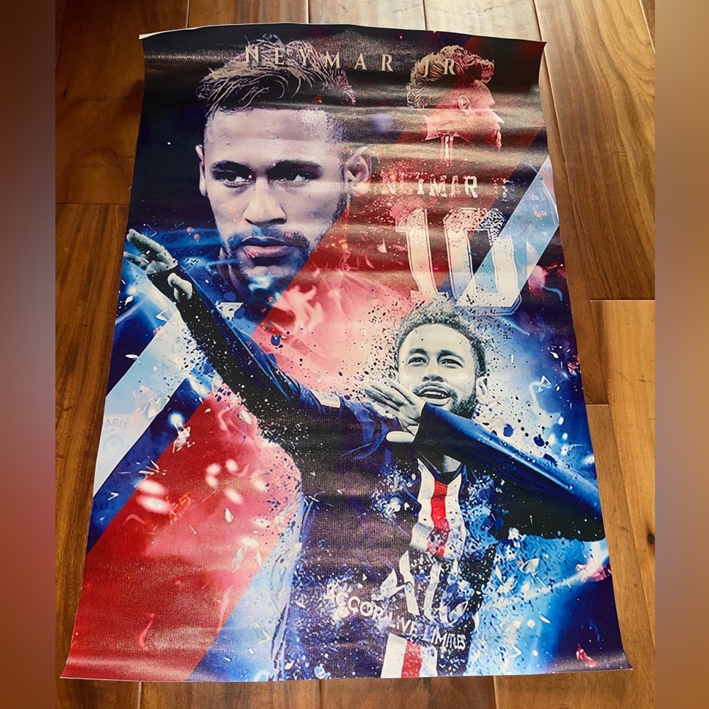 Neymar 15.75”x23.75” canvas poster NWT